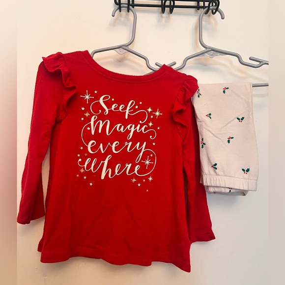 Christmas Outfit - Cat and Jack - Toddlers 2T - Picture 3 of 7